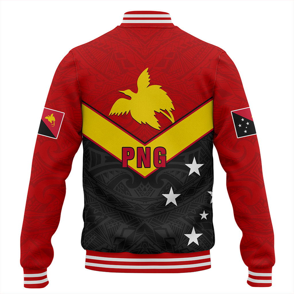 Papua New Guinea Baseball Jacket PNG Tribal Melanesia Spaort Style