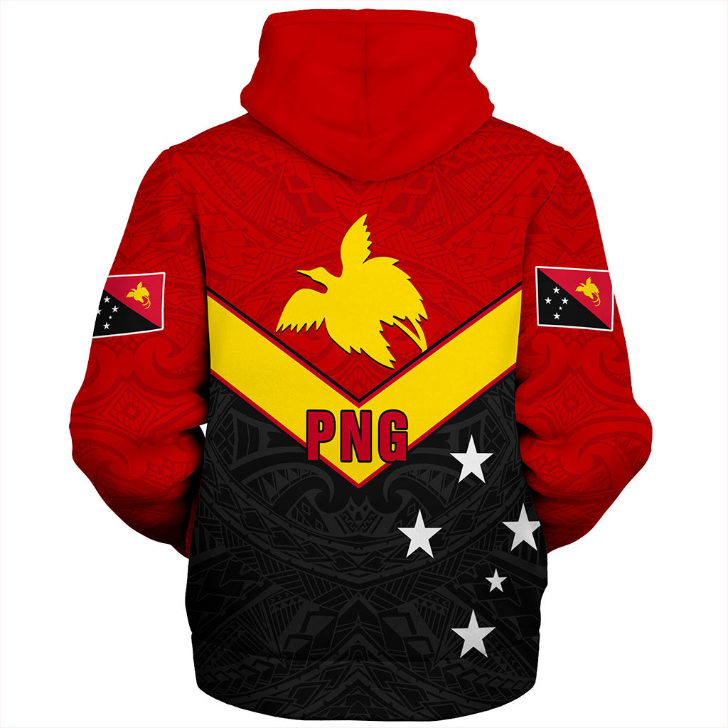 Papua New Guinea Sherpa Hoodie PNG Tribal Melanesia Sport Style
