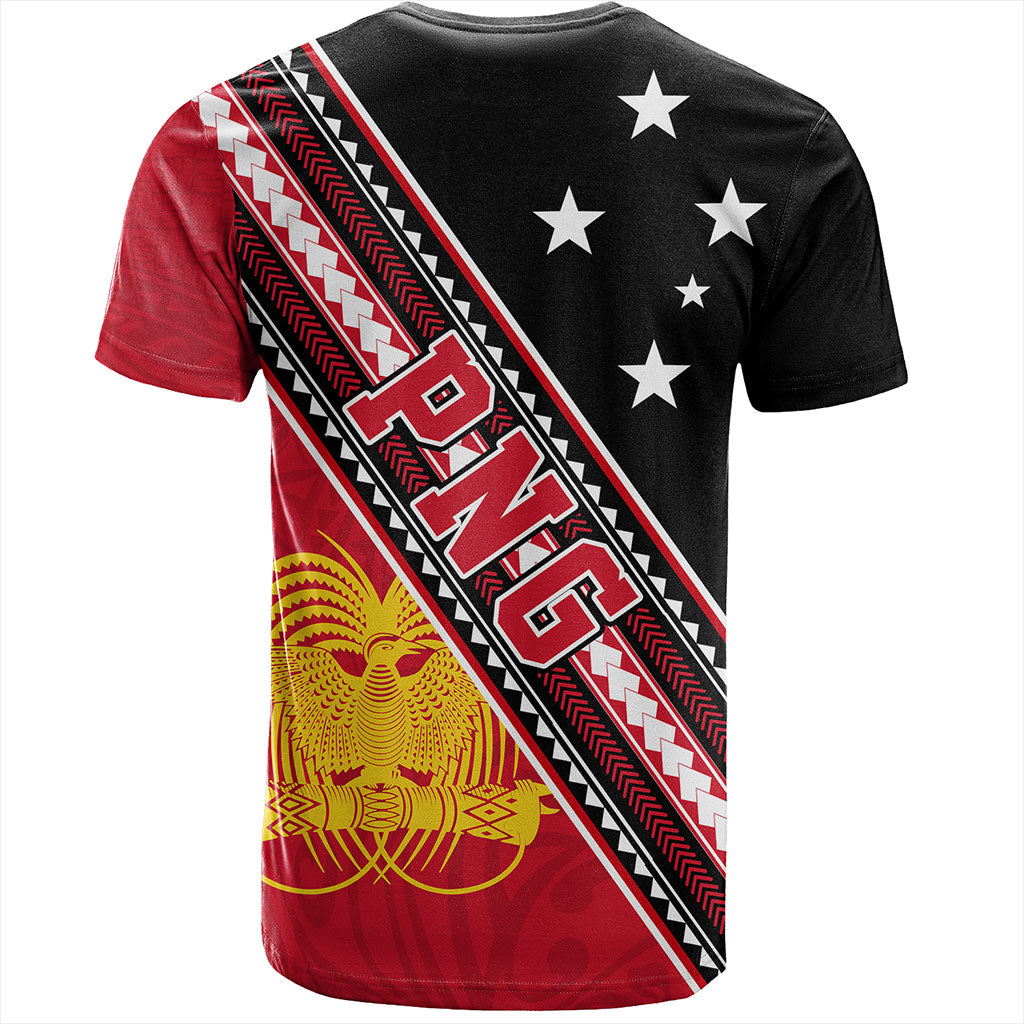 Papua New Guinea T-Shirt Flag And Coat Of Arms