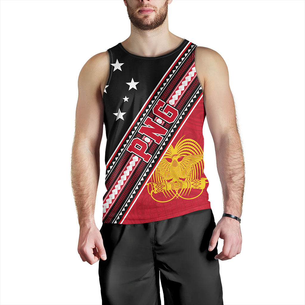 Papua New Guinea Tank Top Flag And Coat Of Arms