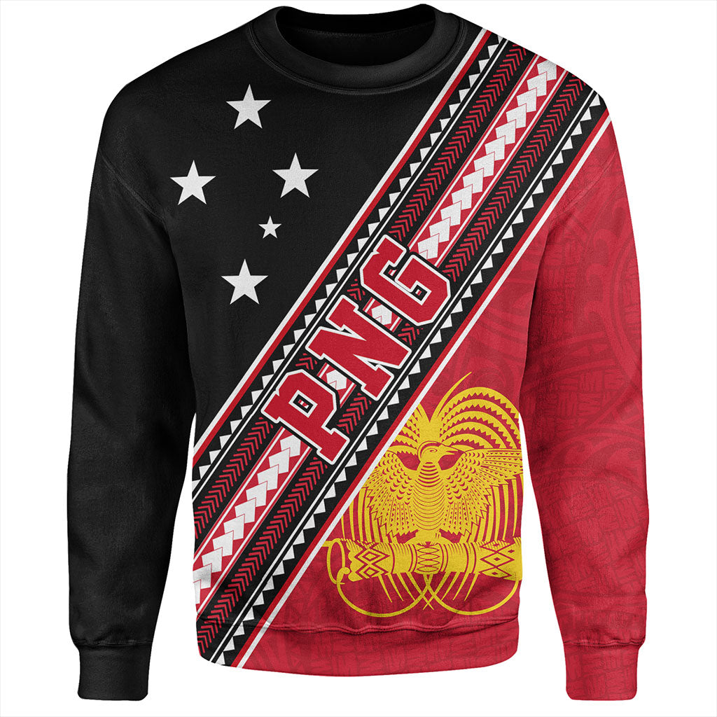 Papua New Guinea Sweatshirt Flag And Coat Of Arms