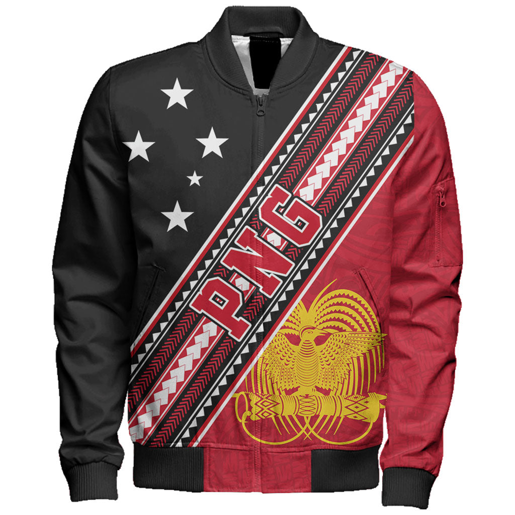 Papua New Guinea Bomber Jacket Flag And Coat Of Arms