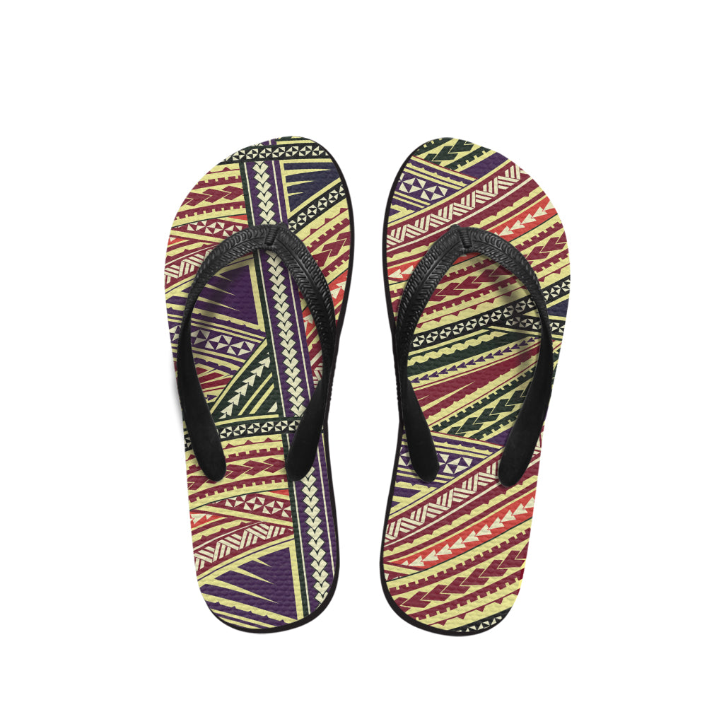 Polynesian Tribal Patterns Flip Flop 43