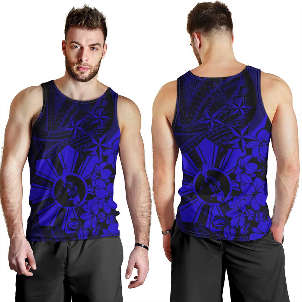Philippines Tank Top Polynesian Pattern Filipino Sampaguita