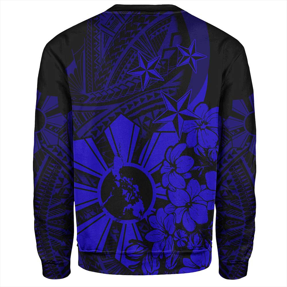 Philippines Sweatshirt Polynesian Pattern Filipino Sampaguita