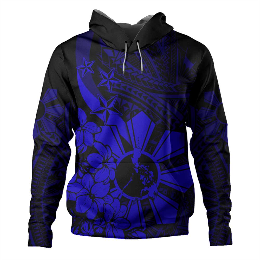 Philippines Hoodie Polynesian Pattern Filipino Sampaguita