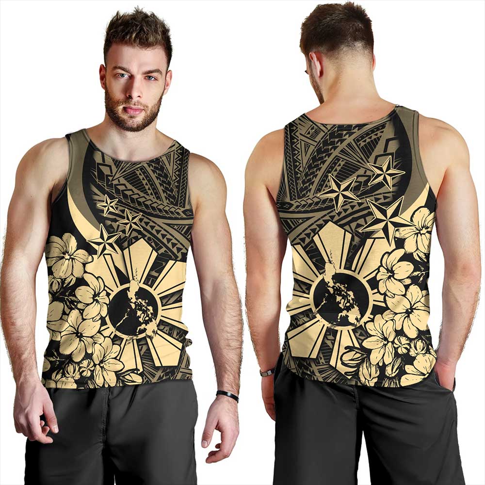 Philippines Tank Top Polynesian Pattern Filipino Sampaguita