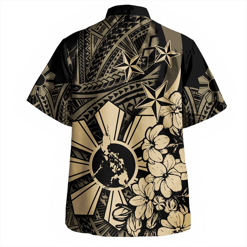 Philippines Hawaiian Shirt Polynesian Pattern Filipino Sampaguita