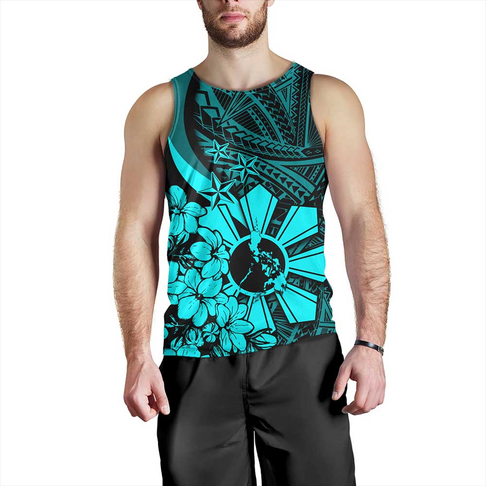Philippines Tank Top Polynesian Pattern Filipino Sampaguita