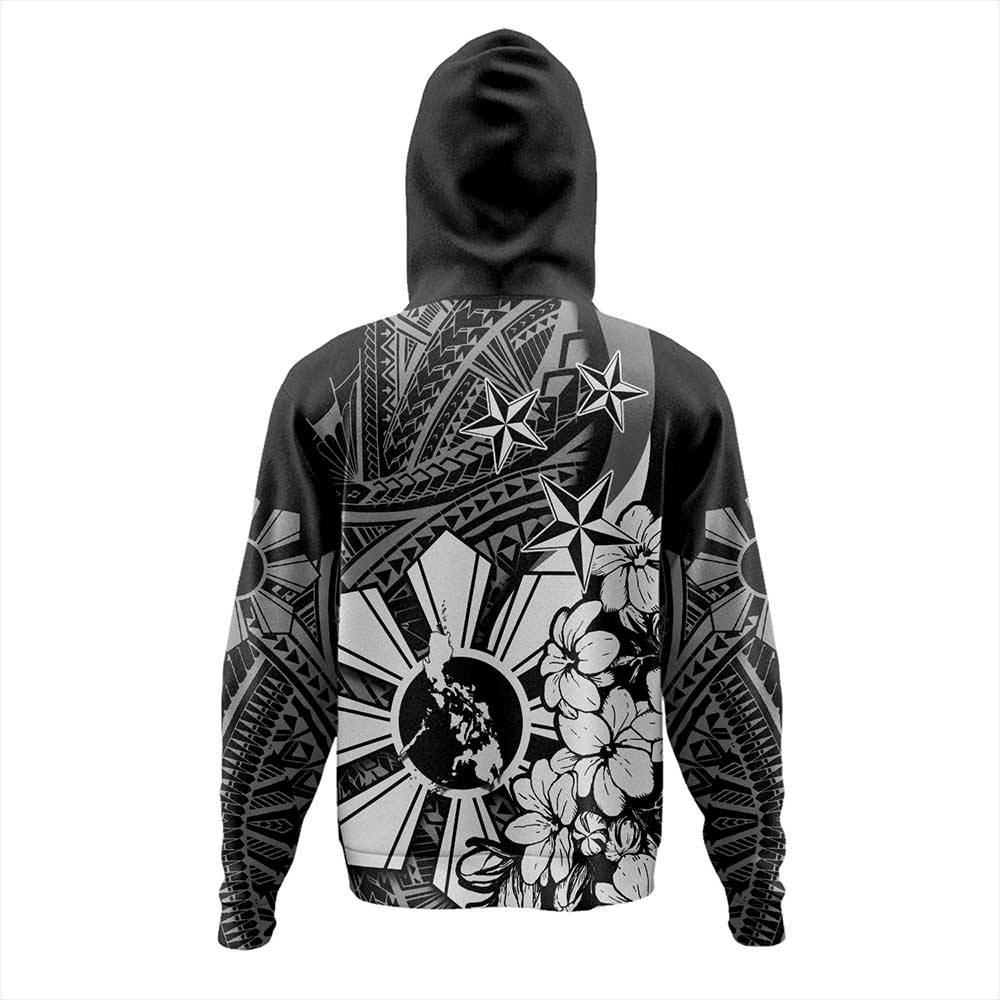 Philippines Hoodie Polynesian Pattern Filipino Sampaguita