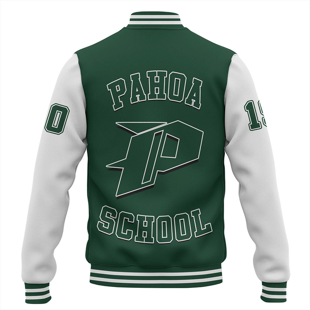 Hawaii Baseball Jacket Pahoa High And Intermediate School Polynesian Letters Style