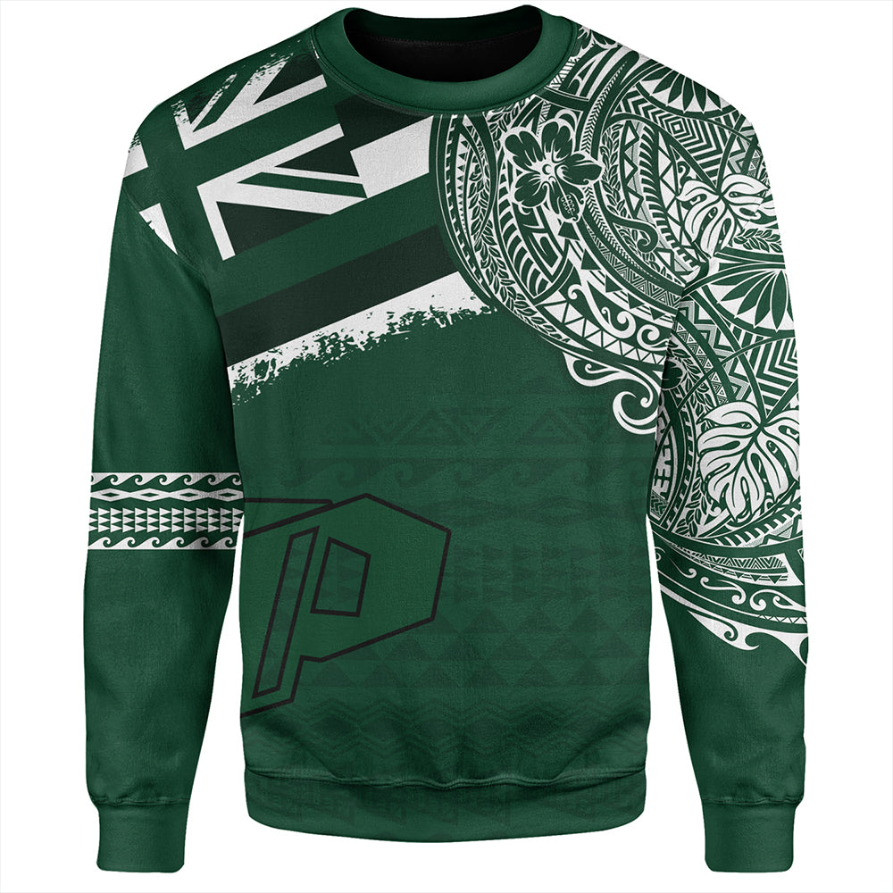 Hawaii Sweatshirt Pahoa High and Intermediate School With Crest Style
