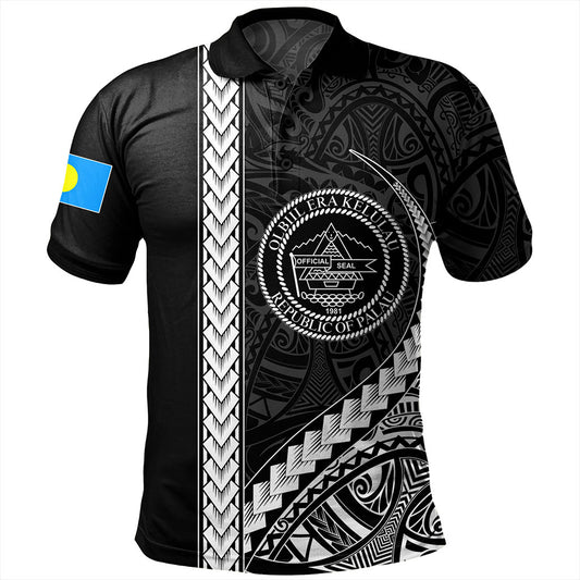 Palau Polo Shirt Tribal Micronesian Coat Of Arms