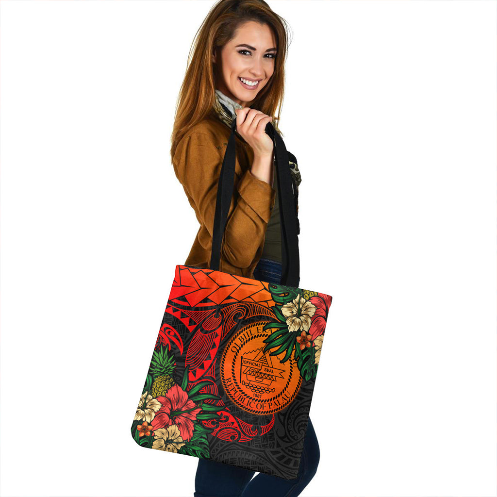 Palau Tote Bag Polynesian Turtle Tropical