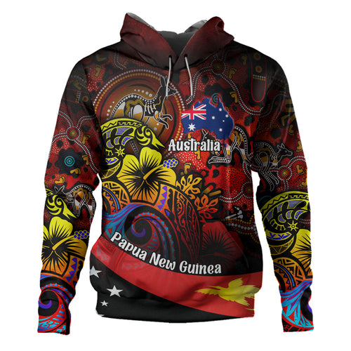 Papua New Guinea And Australia Birds Of Paradise With Aboriginal Hoodie