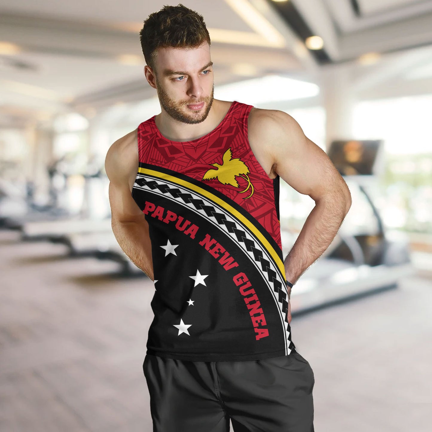 Papua New Guinea Custom Personalised Tank Top Polynesian Tribal Patterns Curve Style