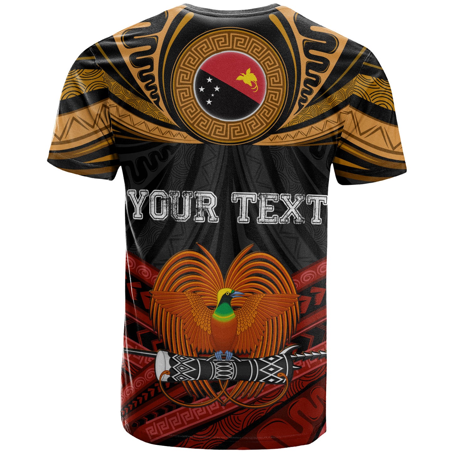 Papua New Guinea Custom Personalised T-Shirt Papua New Guinea Fabric Pattern Design
