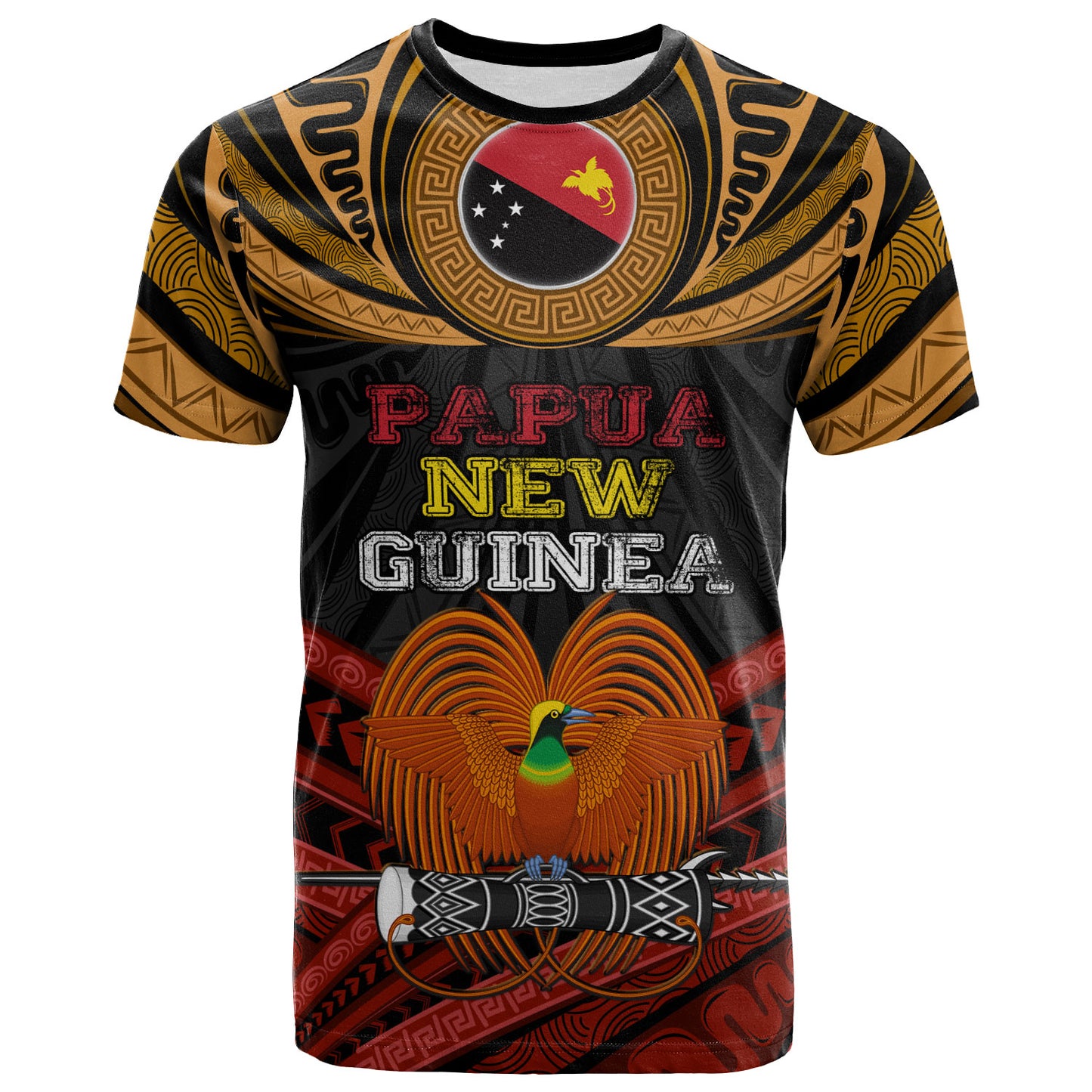 Papua New Guinea Custom Personalised T-Shirt Papua New Guinea Fabric Pattern Design