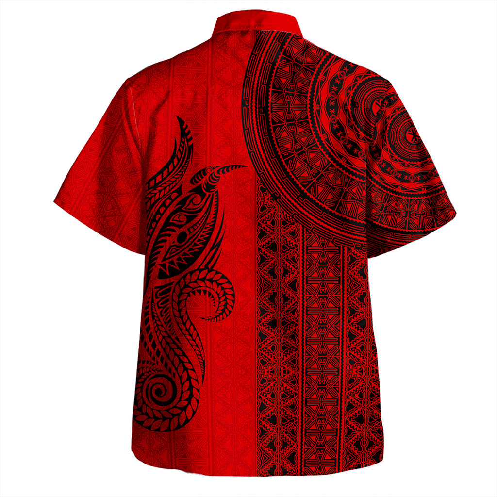 Papua New Guinea Hawaiian Shirt Tapa Pattern Half Concept