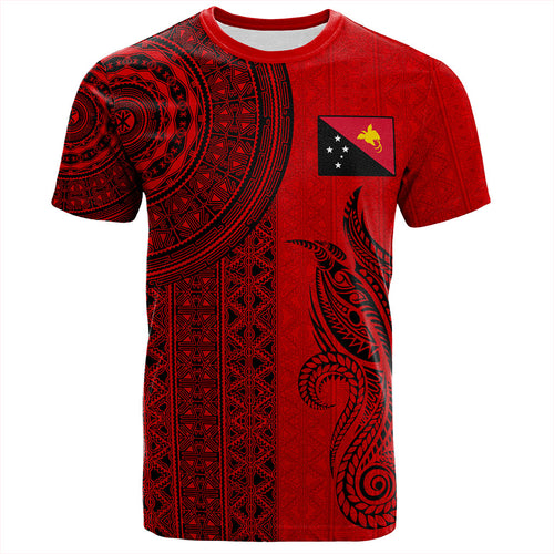 Papua New Guinea T-Shirt Tapa Pattern Half Concept