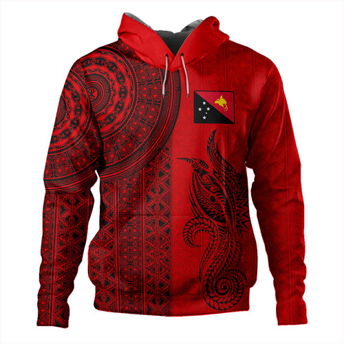 Papua New Guinea Hoodie Tapa Pattern Half Concept