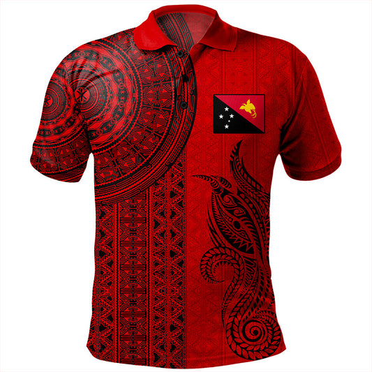 Papua New Guinea Polo Shirt Tapa Pattern Half Concept