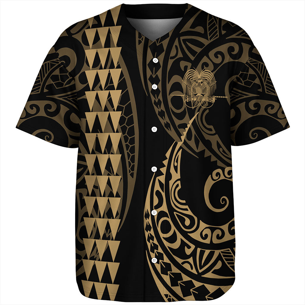 Papua New Guinea Baseball Shirt Kakau Style Ver.1