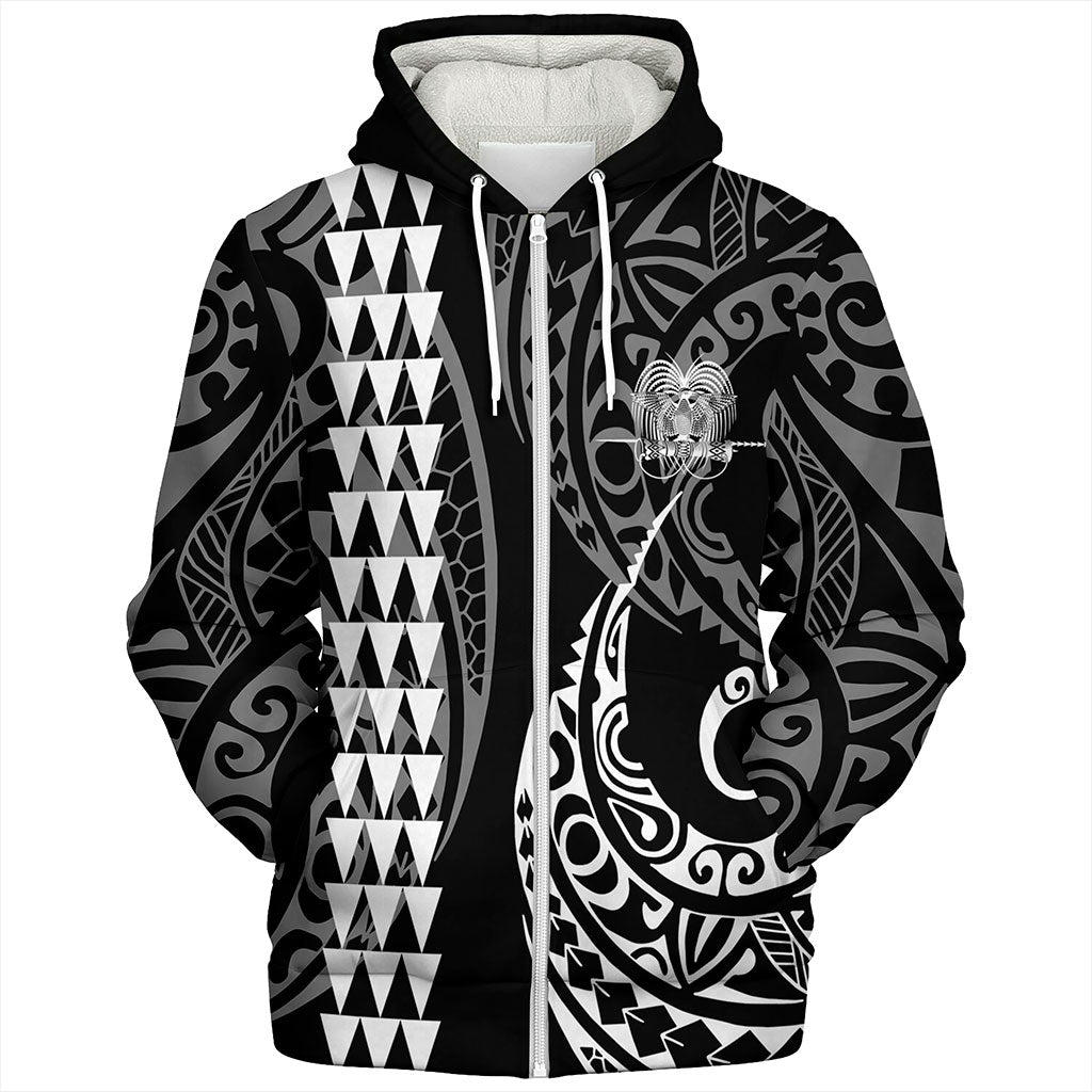 Papua New Guinea Sherpa Hoodie Kakau Style Ver.1