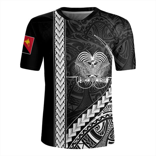 Papua New Guinea Rugby Jersey Tribal Melanesian Coat Of Arms