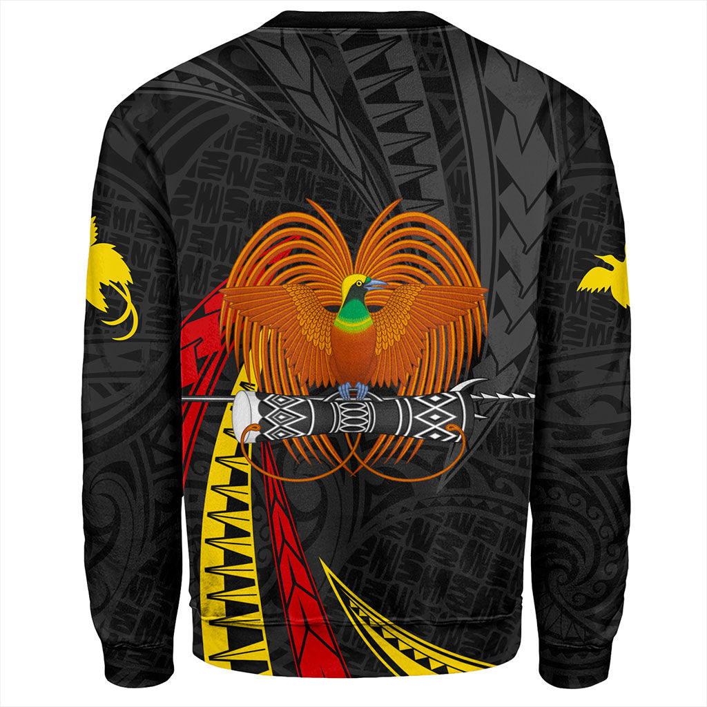 Papua New Guinea Sweatshirt Tribal Wave Pattern