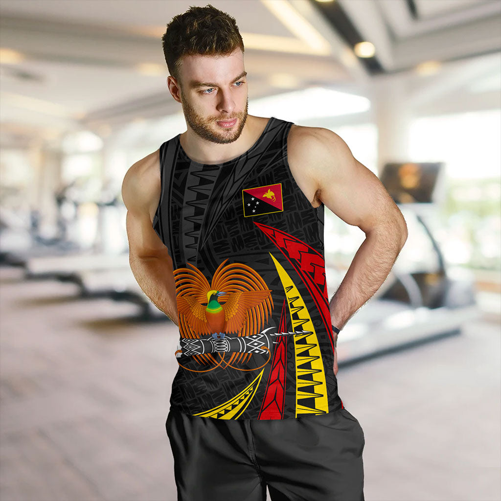 Papua New Guinea Tank Top Tribal Wave Pattern