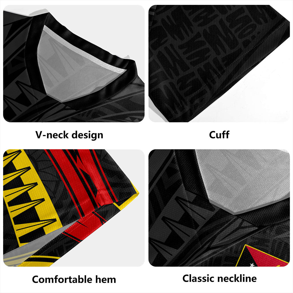 Papua New Guinea Rugby Jersey Tribal Wave Pattern