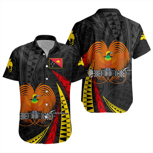 Papua New Guinea Short Sleeve Shirt Tribal Wave Pattern