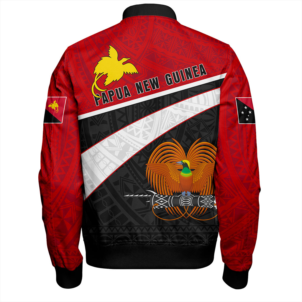Papua New Guinea Bomber Jacket Melanesia Curve Style