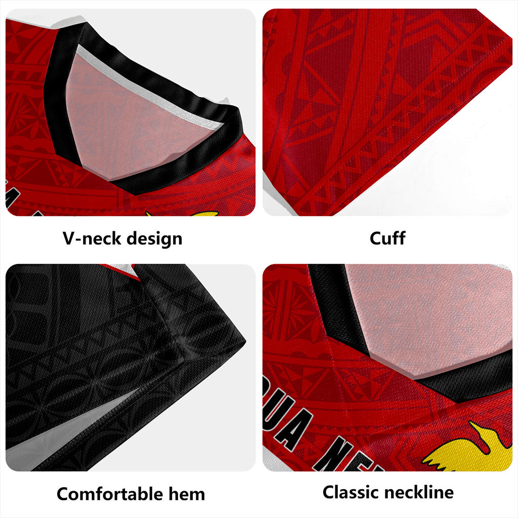 Papua New Guinea Rugby Jersey Melanesia Curve Style