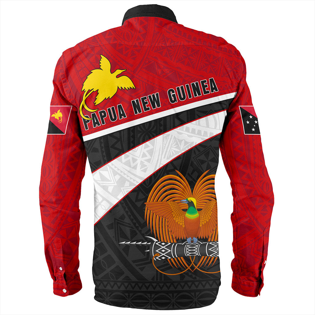 Papua New Guinea Long Sleeve Shirt Melanesia Curve Style