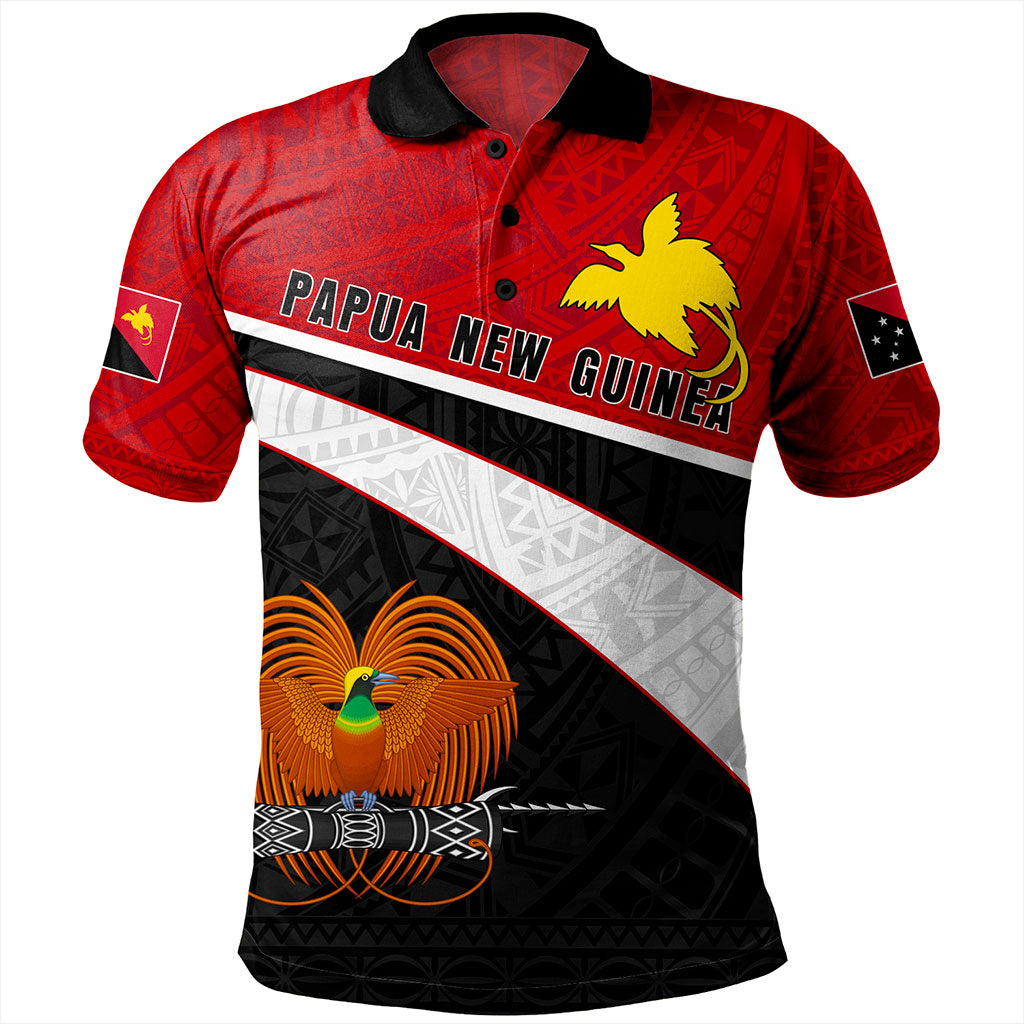 Papua New Guinea Polo Shirt Melanesia Curve Style