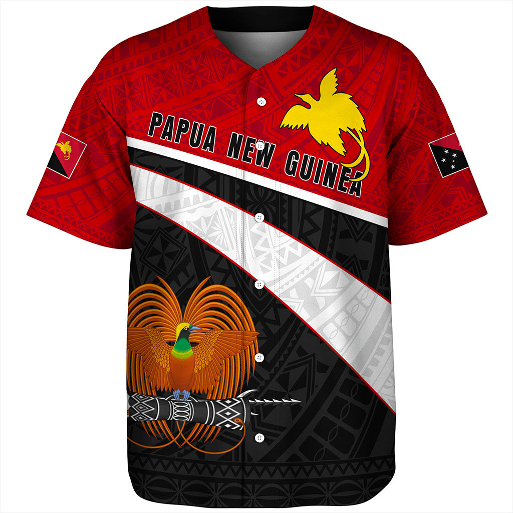 Papua New Guinea Baseball Shirt Melanesia Curve Style
