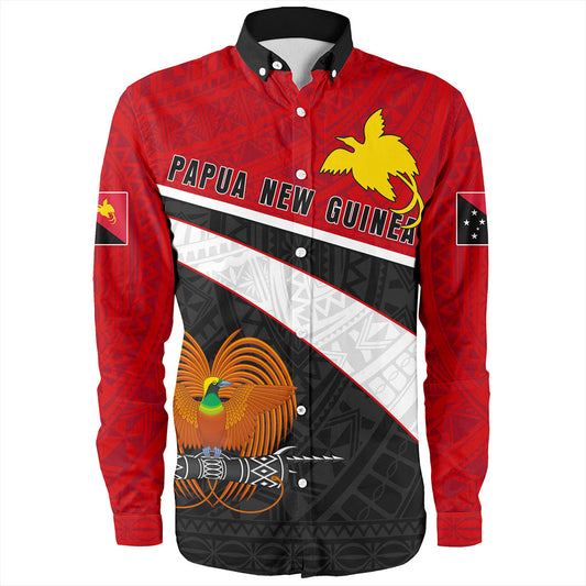 Papua New Guinea Long Sleeve Shirt Melanesia Curve Style