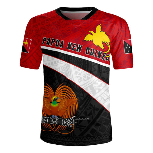 Papua New Guinea Rugby Jersey Melanesia Curve Style