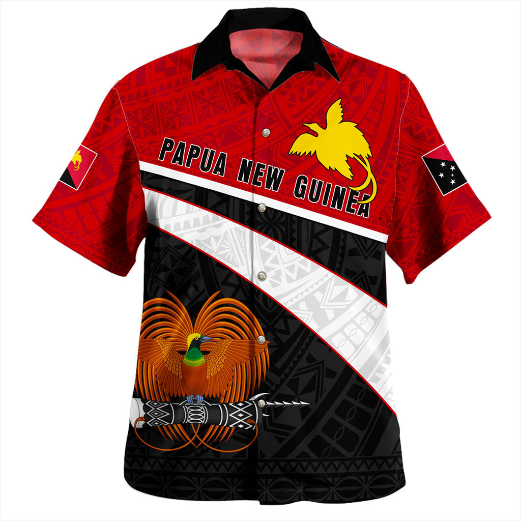 Papua New Guinea Hawaiian Shirt Flag Grunge Style