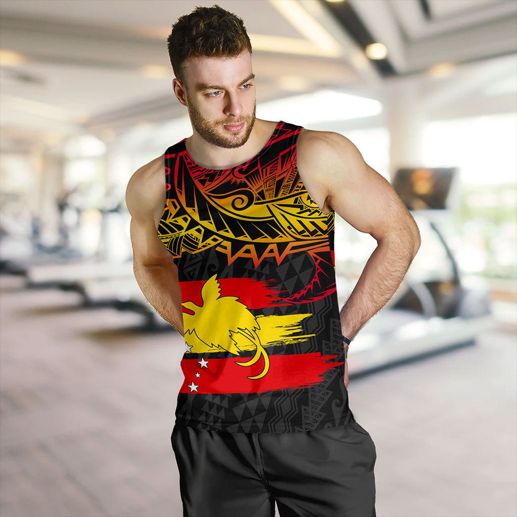 Papua New Guinea Tank Top Flag Grunge Style