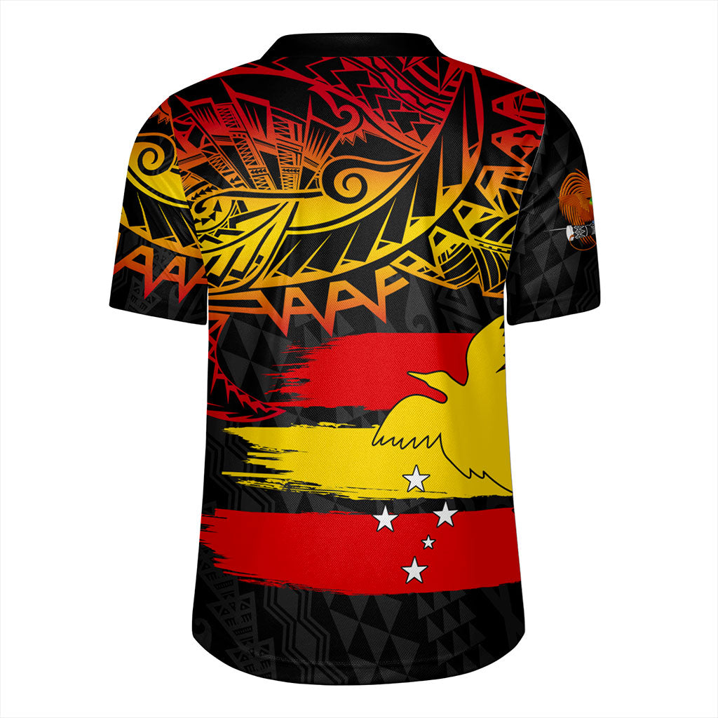 Papua New Guinea Rugby Jersey Flag Grunge Style