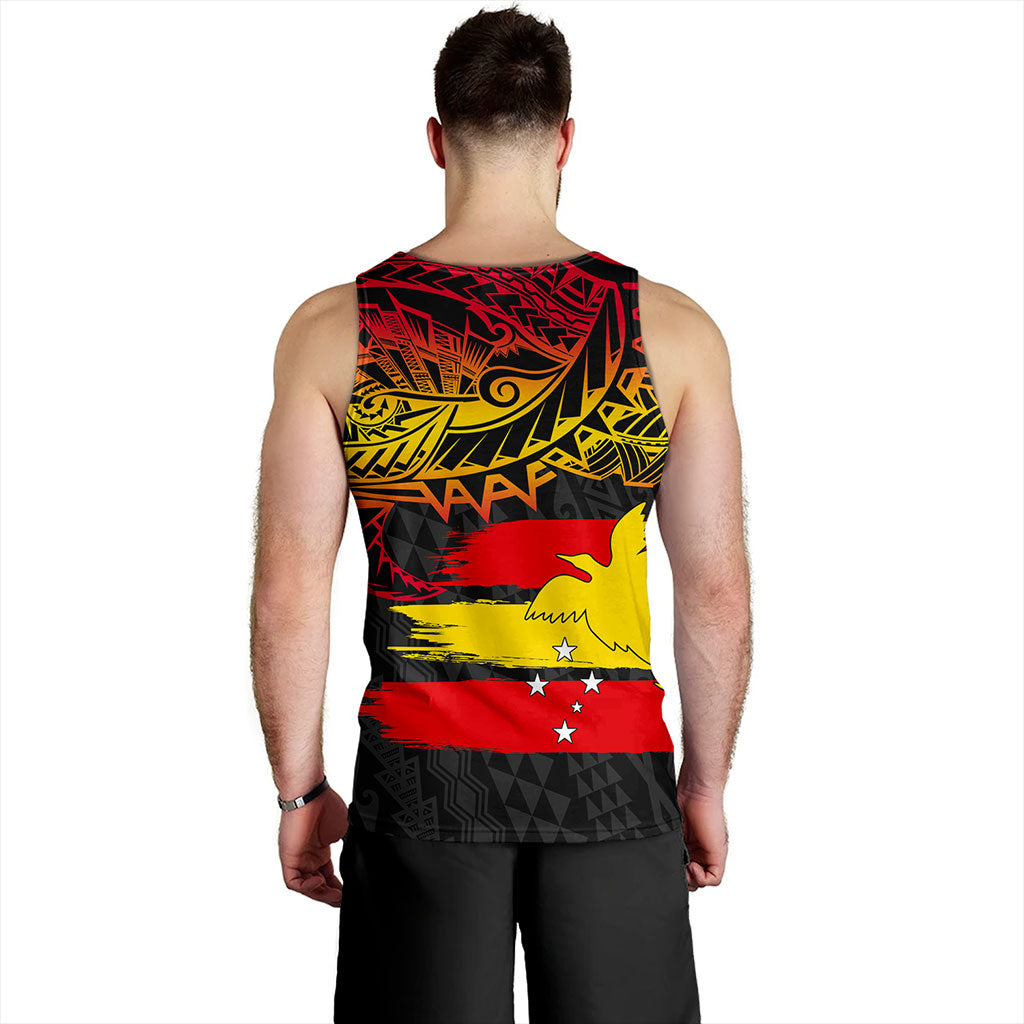 Papua New Guinea Tank Top Flag Grunge Style