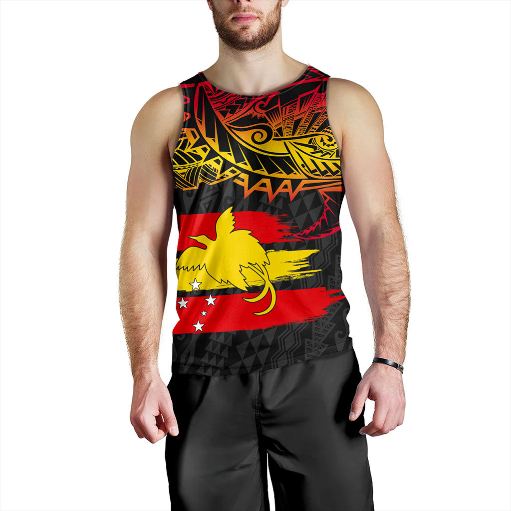 Papua New Guinea Tank Top Flag Grunge Style