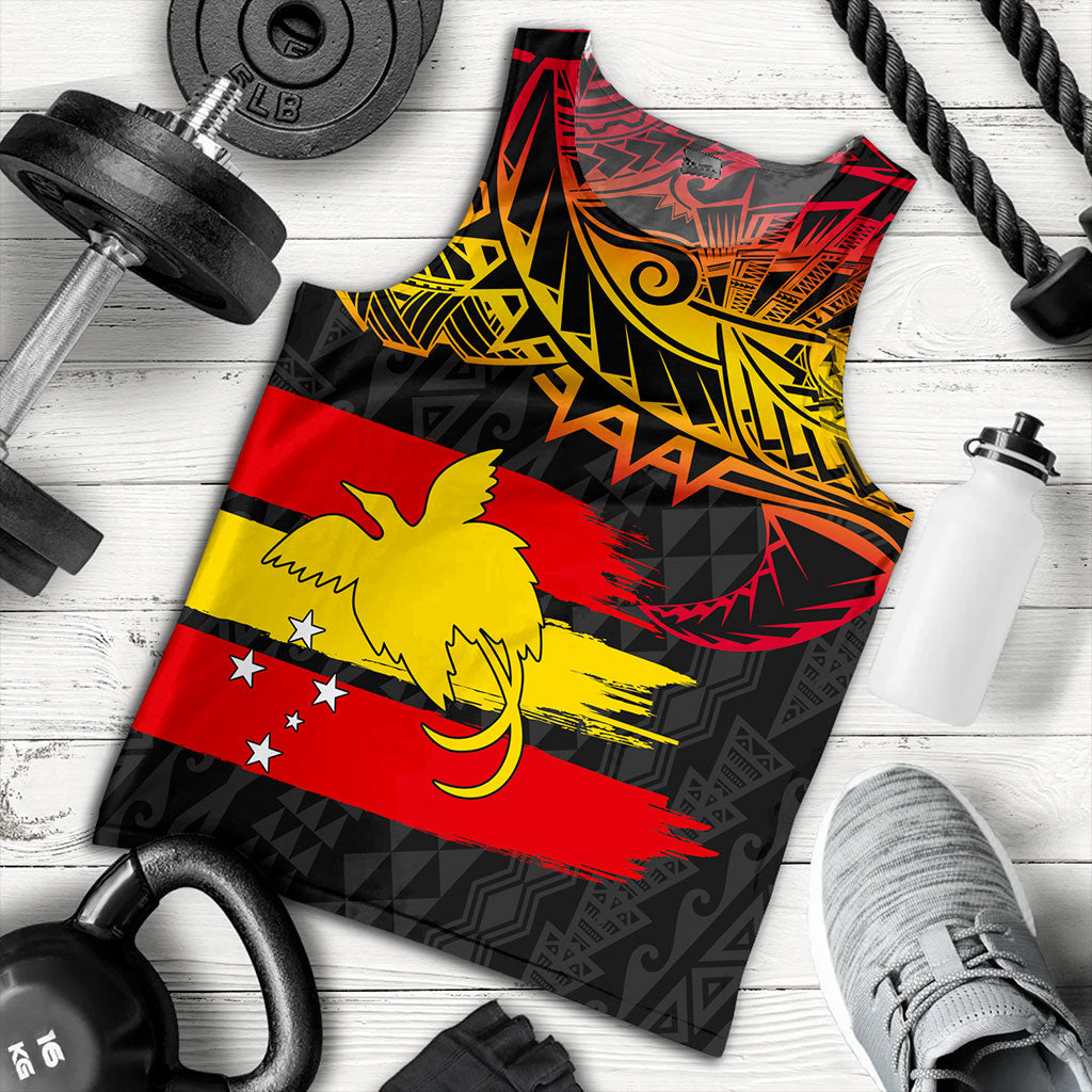 Papua New Guinea Tank Top Flag Grunge Style
