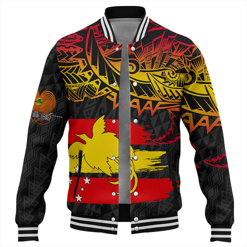 Papua New Guinea Baseball Jacket Flag Grunge Style