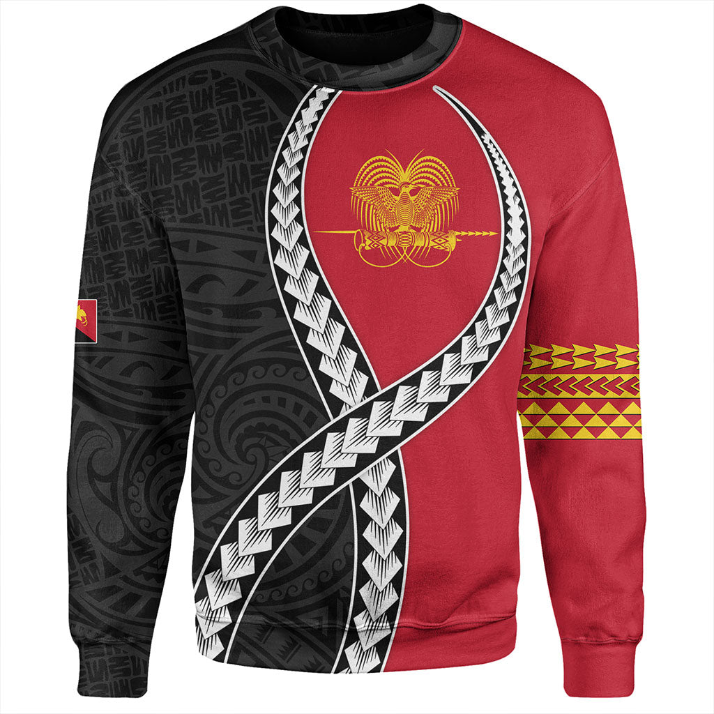 Papua New Guinea Sweatshirt Tribal Polynesian In My Heart