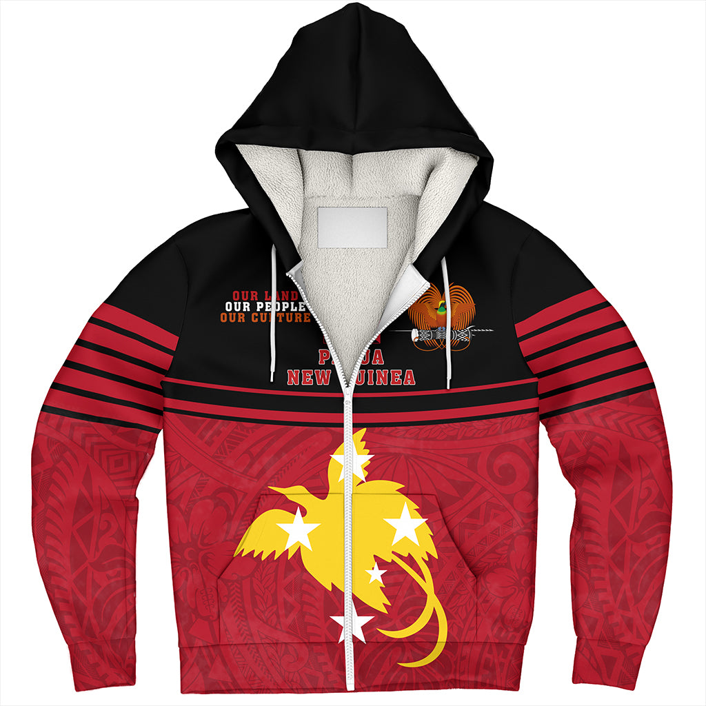 Papua New Guinea Sherpa Hoodie Our Land Our People Our Culture