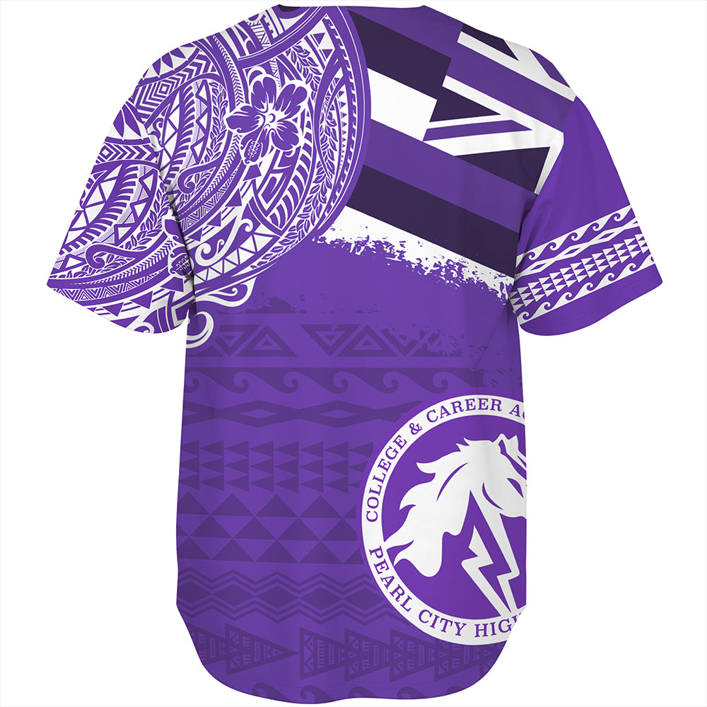 Hawaii Baseball Shirt Pearl City High School With Crest Style